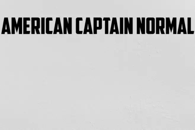 American Captain Normal Font examples