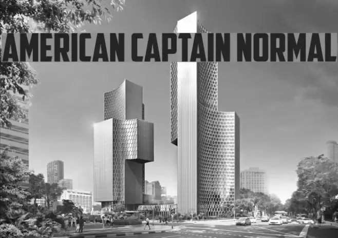 American Captain Normal Font examples
