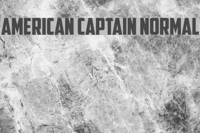 American Captain Normal Font examples