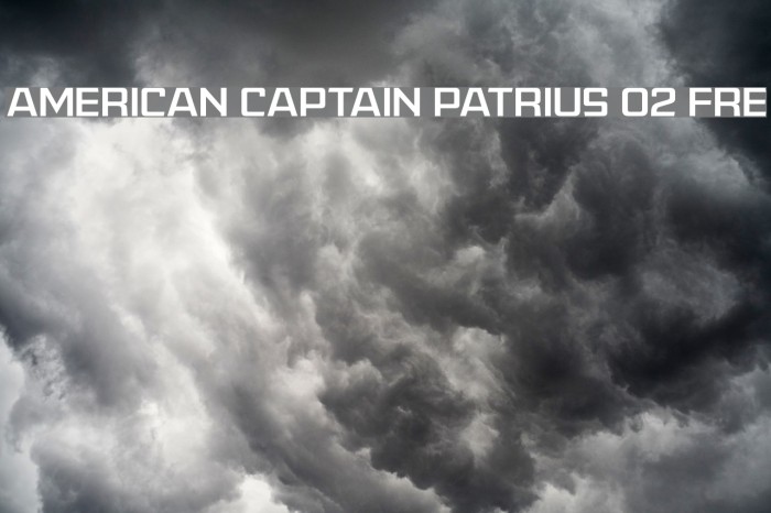 American Captain Patrius 02 FRE Font examples