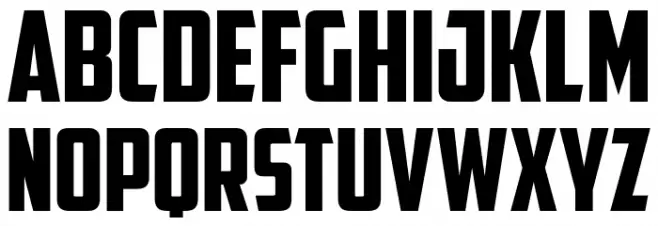 American Captain Caratteri MINUSCOLO