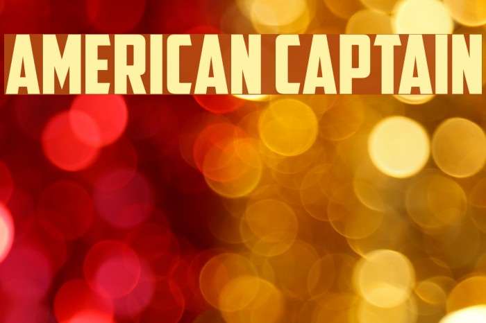 American Captain Font examples