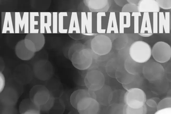 American Captain Font examples