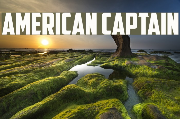 American Captain Font examples