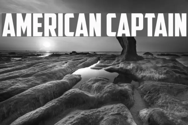 American Captain Font examples
