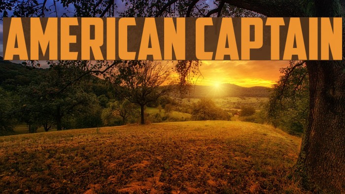 American Captain Font examples