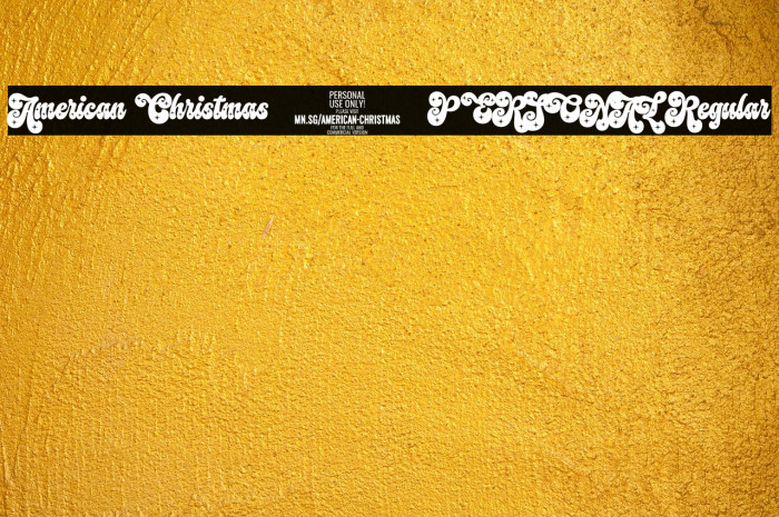 American Christmas 2 PERSONAL Regular Example 1