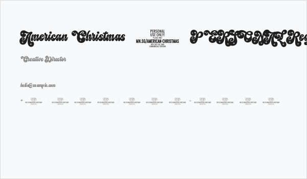 American Christmas 2 PERSONAL Regular Business Card