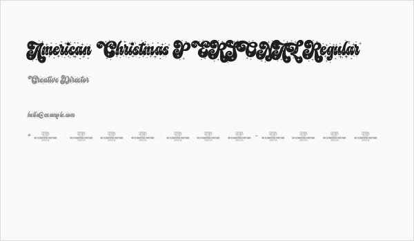 American Christmas PERSONAL Regular Business Card