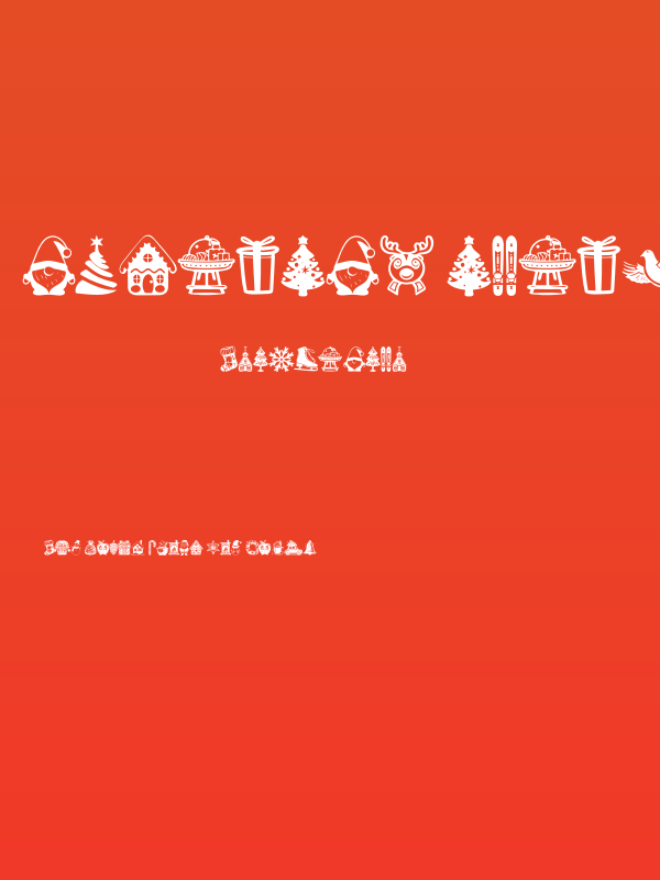 American Christmas Symbols Regular Poster