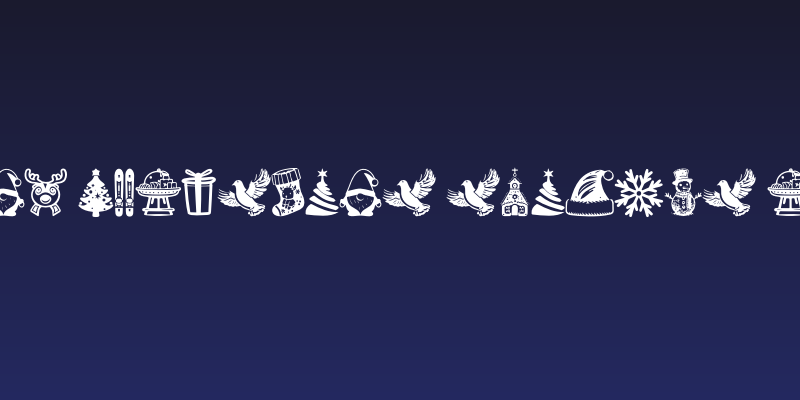 American Christmas Symbols Regular Social Header