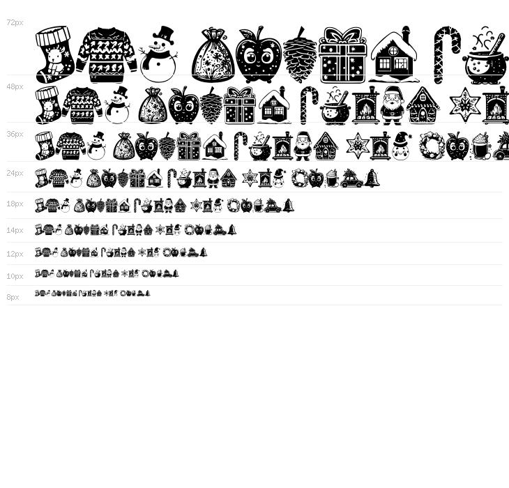 American Christmas Symbols Regular Waterfall