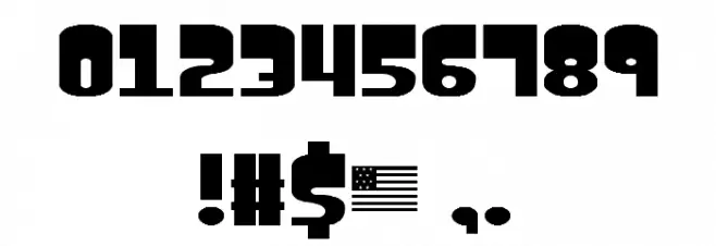 American DAD! Font OTHER CHARS