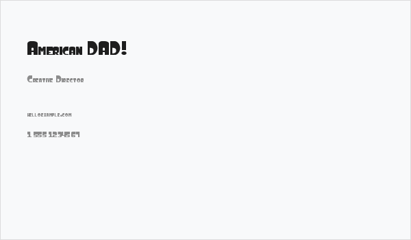 American DAD! Business Card