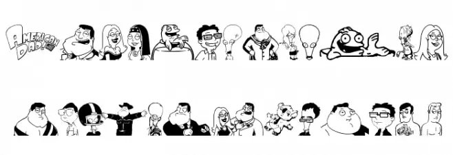 American Dad Good Morning USA Font UPPERCASE