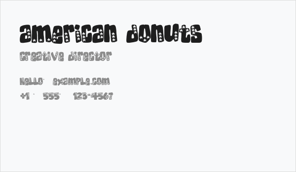 American Donuts Business Card