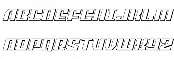 American Grain 3D Italic フォント 大文字