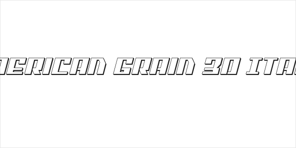 American Grain 3D Italic Logo