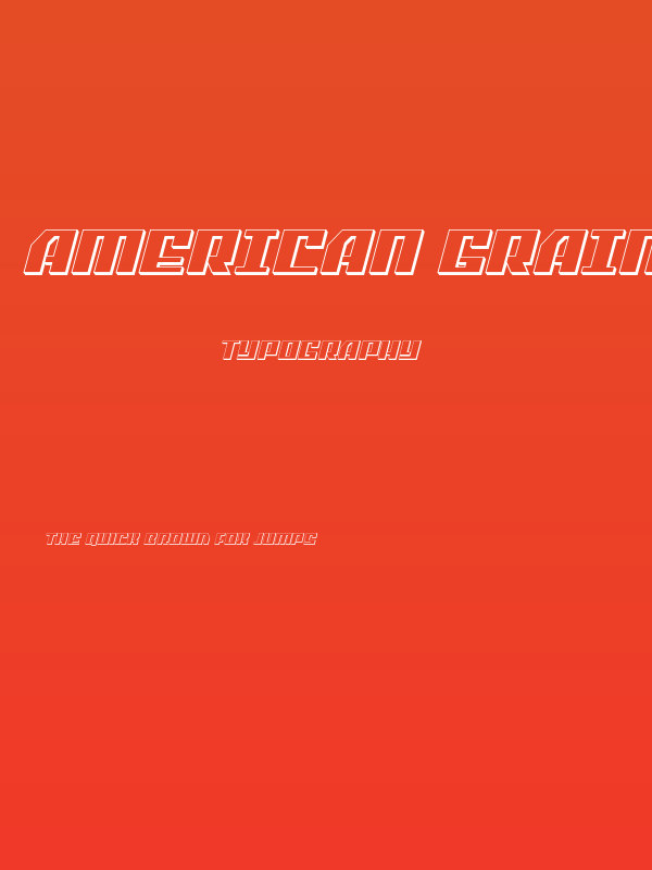 American Grain 3D Italic Poster