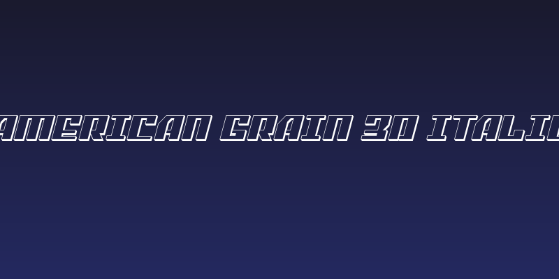 American Grain 3D Italic Social Header