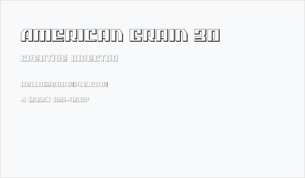 American Grain 3D Business Card