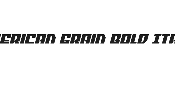 American Grain Bold Italic Logo
