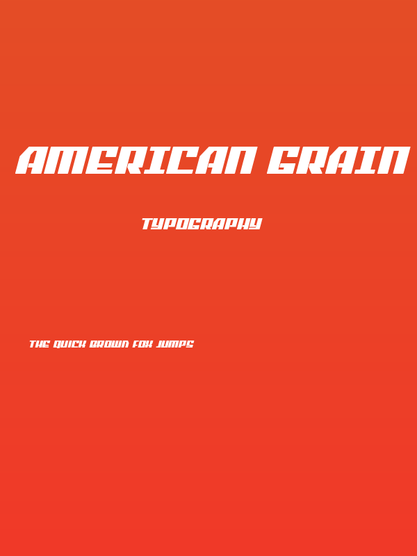American Grain Bold Italic Poster
