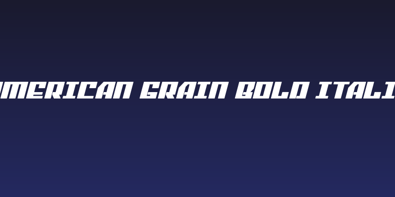 American Grain Bold Italic Social Header