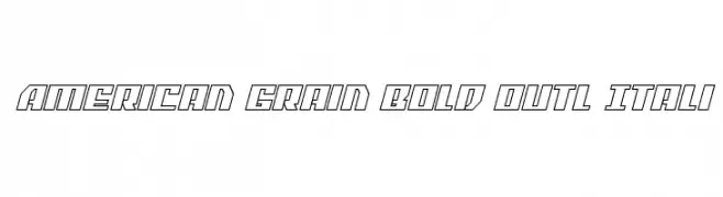 American Grain Bold Outl Itali  免费字体下载