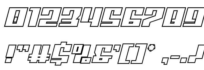 American Grain Bold Outl Itali Font OTHER CHARS