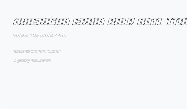 American Grain Bold Outl Itali Business Card
