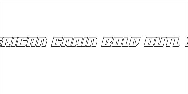 American Grain Bold Outl Itali Logo