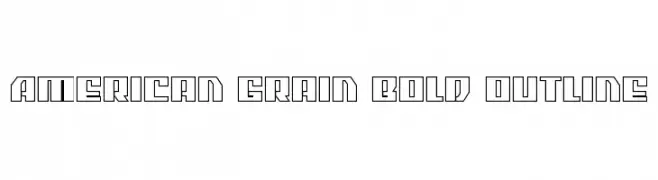 American Grain Bold Outline  Frei Schriftart Herunterladen