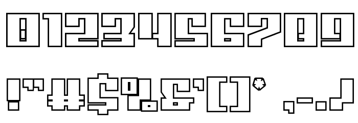 American Grain Bold Outline Font OTHER CHARS