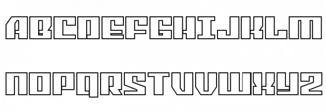 American Grain Bold Outline Polices MAJUSCULES