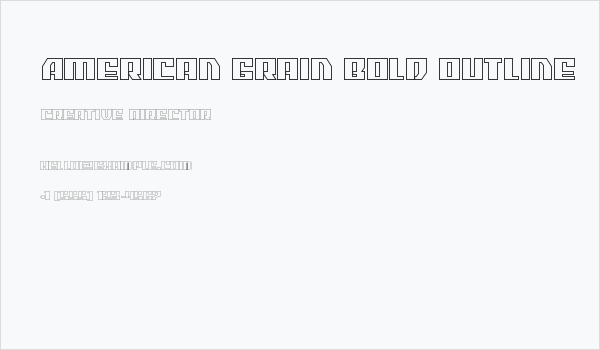 American Grain Bold Outline Business Card