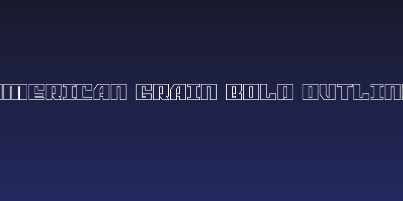 American Grain Bold Outline Social Header