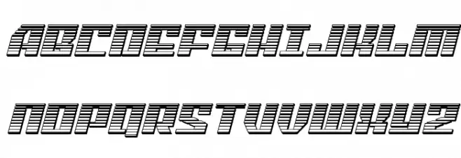 American Grain Chrome Italic Polices MAJUSCULES