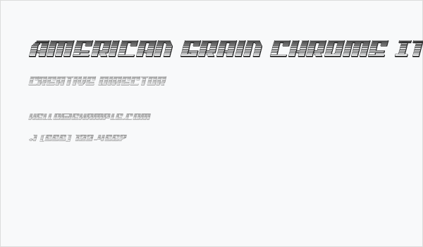 American Grain Chrome Italic Business Card