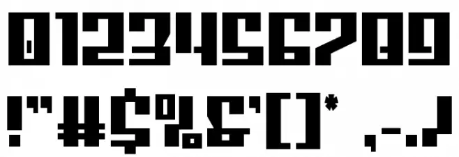 American Grain Condensed Font OTHER CHARS