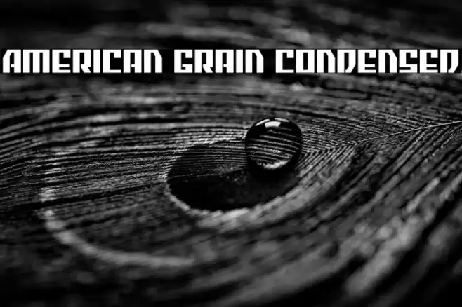 American Grain Condensed Font examples