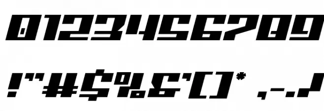 American Grain Expanded Italic Font OTHER CHARS