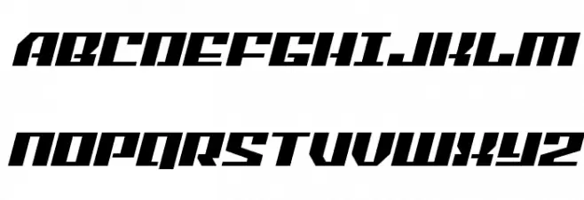 American Grain Expanded Italic फ़ॉन्ट अपरकेस