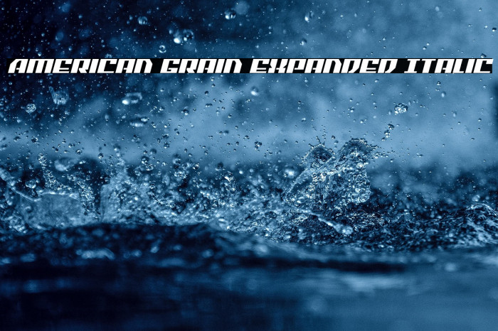 American Grain Expanded Italic Example 3