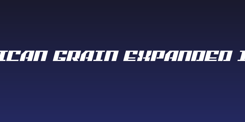 American Grain Expanded Italic Social Header