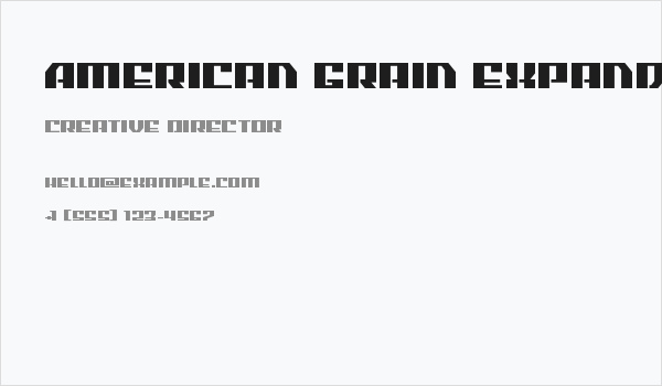 American Grain Expanded Business Card