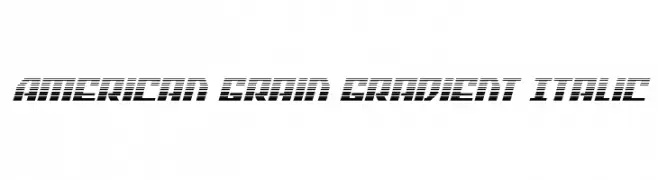 American Grain Gradient Italic  免费字体下载