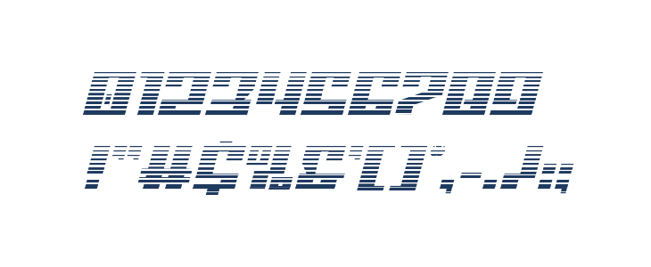 American Grain Gradient Italic Other Characters