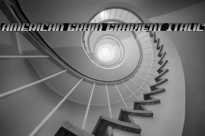 American Grain Gradient Italic Font examples