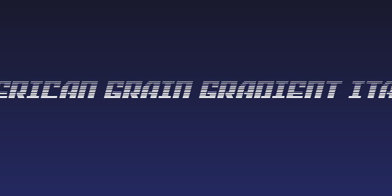 American Grain Gradient Italic Social Header